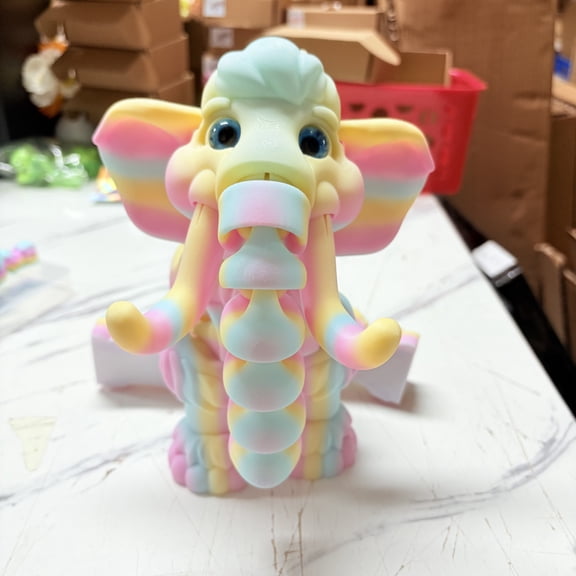 3D Printed Elephant model Figurine, Articulating Toy Desk Pet, Animal model,Elephant Lover Gift, Sensory Stress Relief, Decor