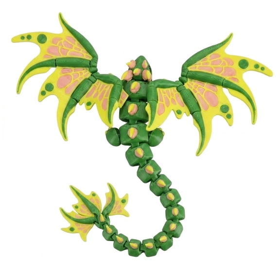 3D Printed Emperor Dragon with Wings Desk Decor,Fantasy Figurine