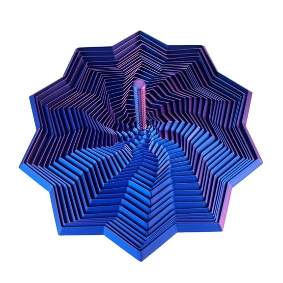 3D Printed Expanded Sensory Fidget Star, Fractal Fidget Hexagon with Handles, 2025 New Star Shaped Fidget Toys for Office Desktop Decompression Toys Stress Relief Whirling Spiral (Large)