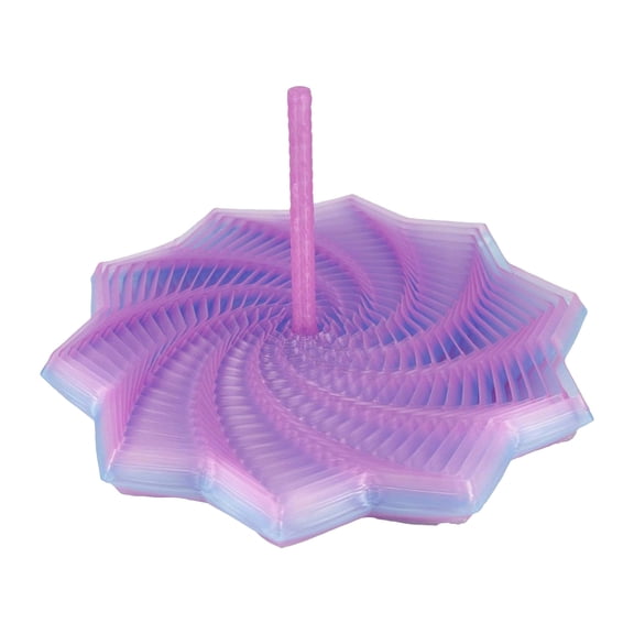 3D Printed Expanded Sensory Fidget Star Handle Colorful Whirling Spiral Design 2025 New Star Shaped Fidget Star with Handle Colorful Whirling Spiral (M)