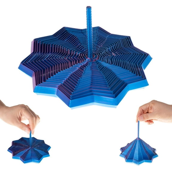 3D Printed Expanded Sensory Fidget Star - Sensory Fidget Star with Handle, Colorful Whirling Spiral Design, 2025 New Star Shaped Fidget Star