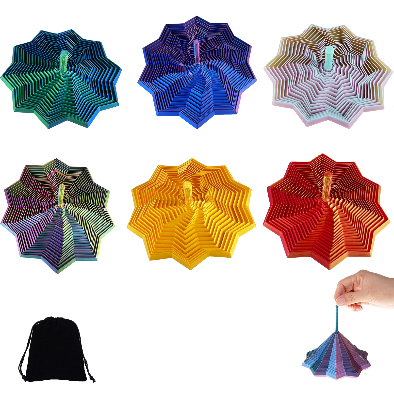 3D Printed Expanded Sensory Fidget Star - Sensory Fidget Star with ...