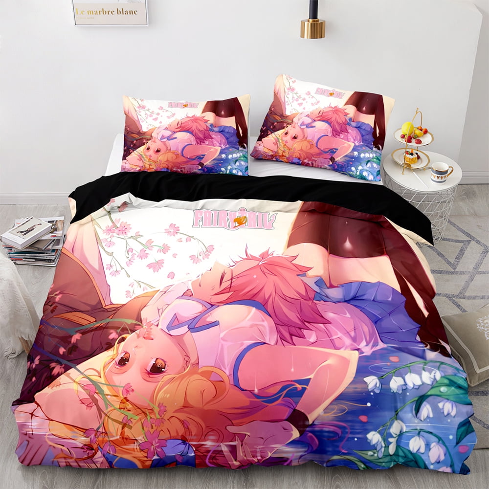 3D Printed FAIRY TAIL Anime Comforter Cover Bed Sets, Twin/Full/Queen