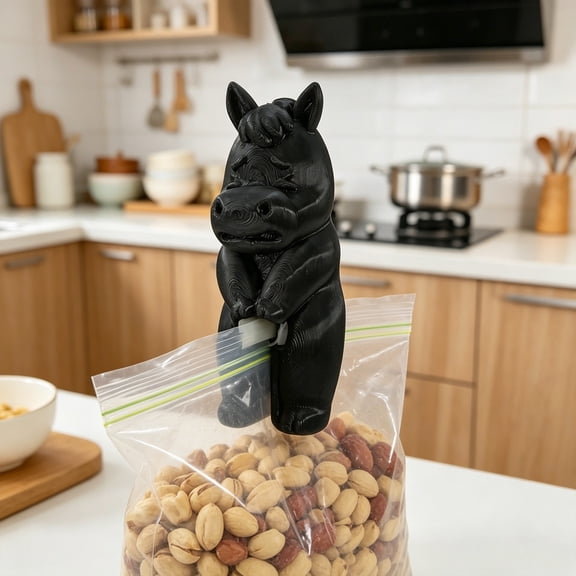 3D Printed Farm Animal Bag Clips, Funny Cow Pig Sheep Horse Chicken Food Sealers with Magnetic Backs, Kitchen Snack Clips for Fresh Food Storage