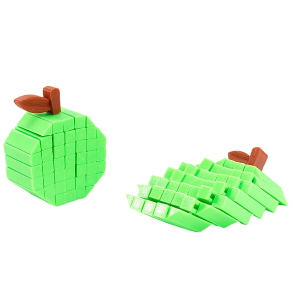 3D Printed Fidget Fruit, Flexible Desk Fidget Worm That Makes Sound, Stress Relief Sensory Fidget for Adults, Cool Office Anxiety Gadget
