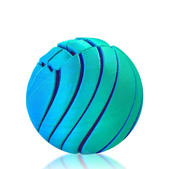 3D Printed Fidget Slime Ball Gear Sphere Stress Balls with Liquid Flow Effect 3D Printed Fidget for Anxiety Relaxation Christmas Birthday Gifts
