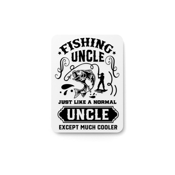 Clever Contraptions 3D Printed FishingUncle Wall Art Custom Decor for Uncles Who Love to Fish Lightweight 3D Printed Sign for Cabins, Docks, or Garages Great Gift for the Fisherman Uncle in You