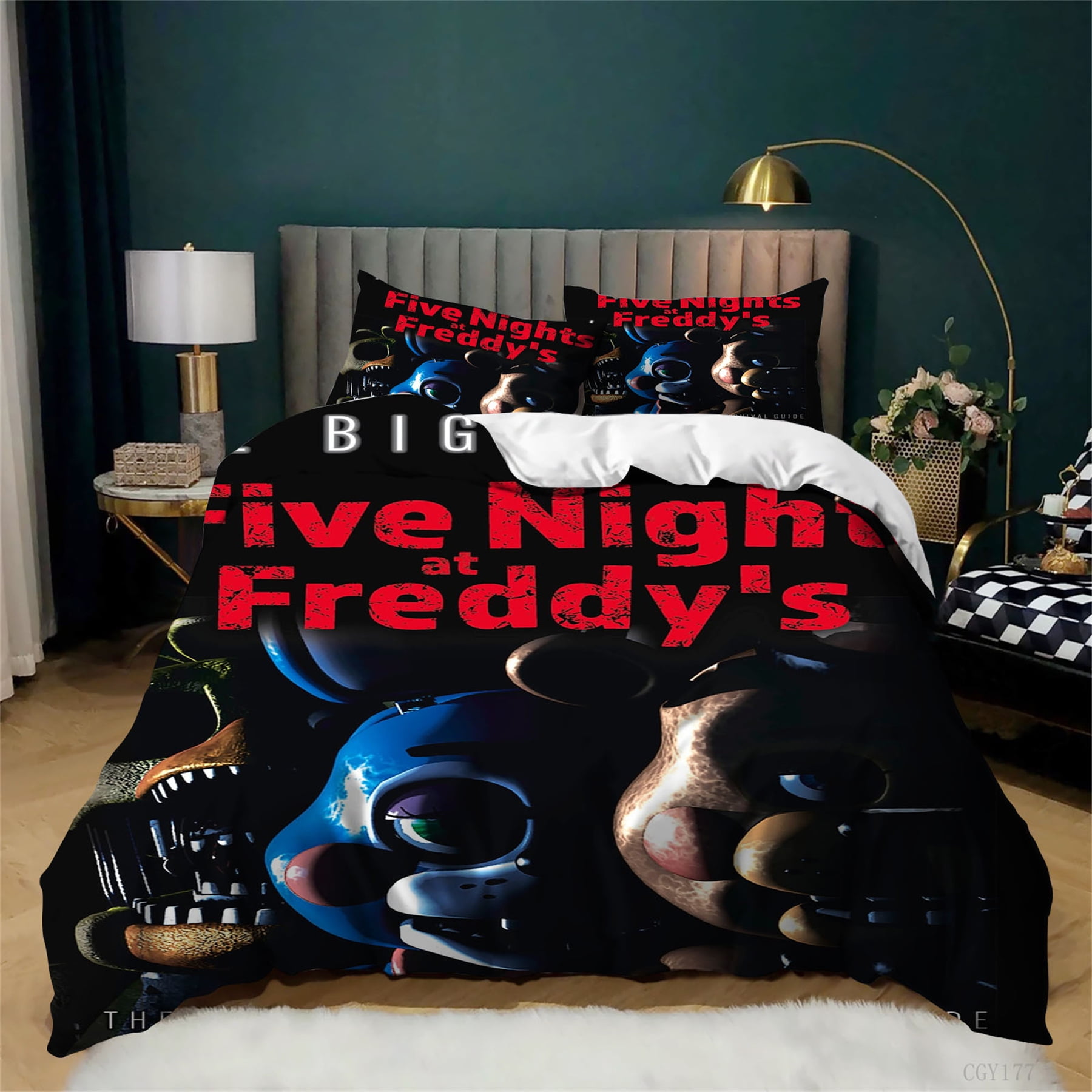 3D Printed Five Nights at Freddy's Bedding Set 3 Pieces Comfy Soft ...