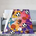thumbnail image 1 of 3D Printed Flannel Super Soft Soccer Blanket Lightweight Cozy Baseball Basketball Throw Blankets for Sport Fans Kids Adults Gifts 60"X50" 2, 1 of 6