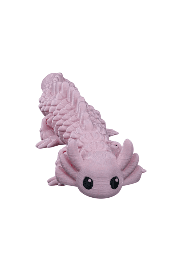 3D-Printed Flexi Axolotl  Adorable, Articulated  Fun!