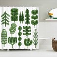 thumbnail image 1 of 3D Printed Flower Leaves Shower Curtains Waterproof Polyester Fabric Curtains fo, 1 of 5