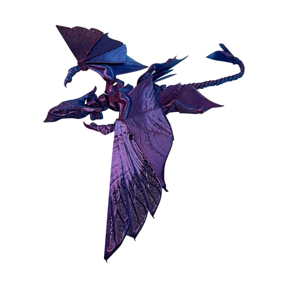 3D Printed Flying Dragon, Articulated Model, Flexible Animal Flying Dragon Figurine, 3D Printed Items Cheap, Stress Relief, Restlessness Relief