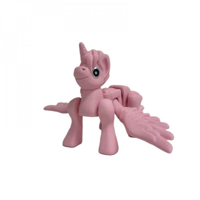 3D Printed Flying Pink Unicorn Figurine