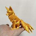 thumbnail image 1 of 3D Printed Fox Action Figure Fine-Tailed Multi-Jointed Movable Desktop Display, 1 of 4