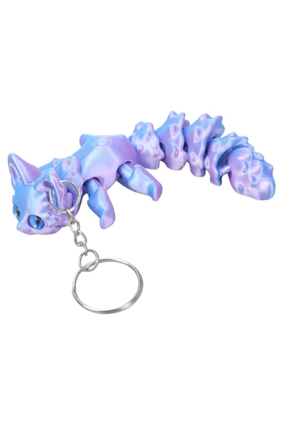 3D Printed Foxes Keychain with Movable Tail fFor and Creative Gift Lovers