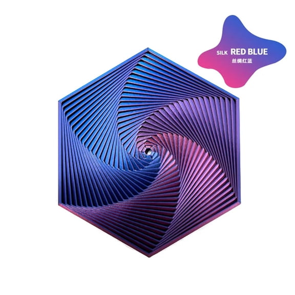 3D Printed Fractal Hexagon Figurines Spiral Design Portable Playing Sensory Anti-stress Toy Desktop Ornament Kid Visual Gift