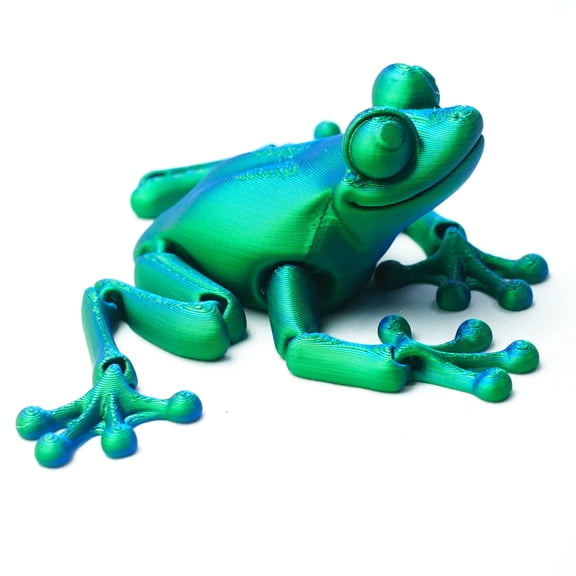3D Printed Frog Statue - Flexible, Cheap Home Office Decor & Fidget Toy for Autism/ADHD