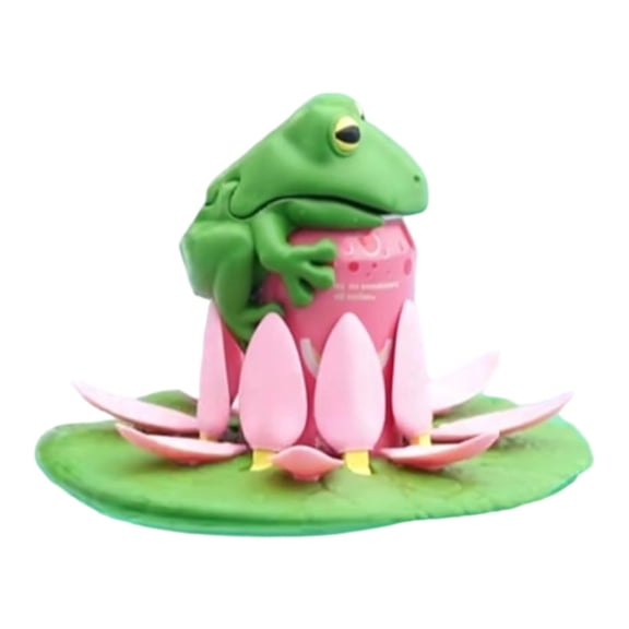 3D Printed Frogs-Shape Reusable Can Lid Leak-Proof Silicone Beverage Sealing Cover for Canned Sodas/Beer