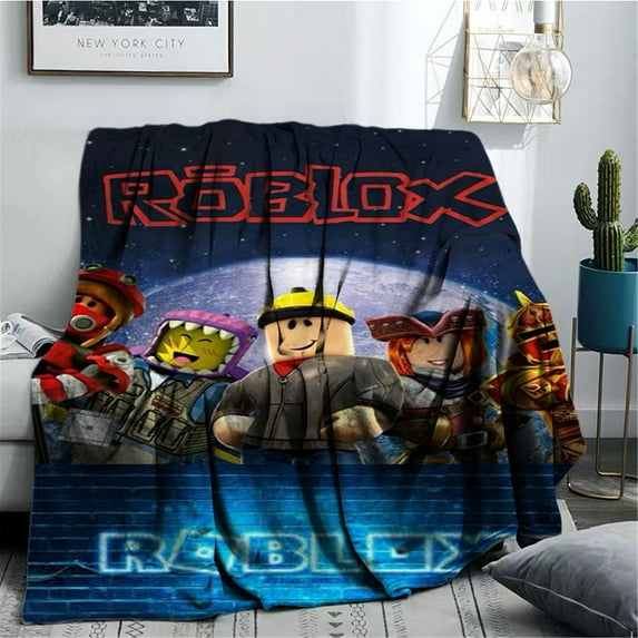 3D Printed Game Roblox Blanket Flannel Throw Blankets Soft Cozy Throw for Bedroom Home Decor Gifts 50x60 Inches