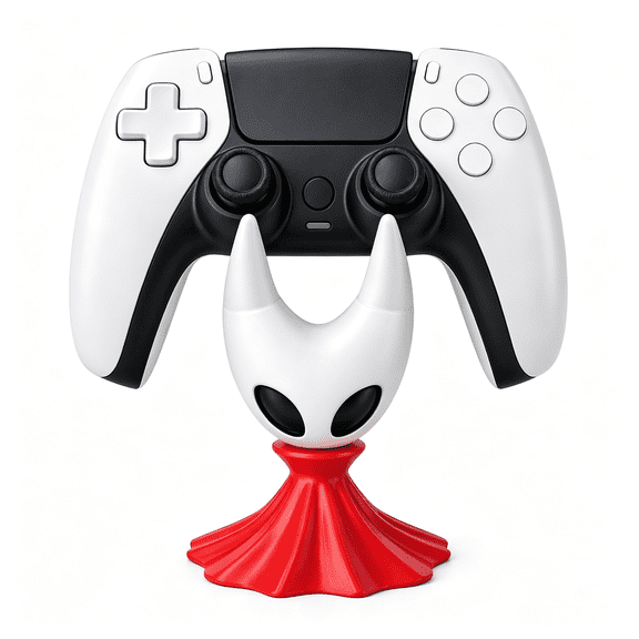 3D Printed Gaming Controller Holder Stand for PS5 Xbox PS4, Desktop Mount, Phone Holder, Gaming Accessories (Red)
