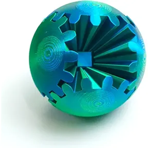 3D Printed Gear Ball ,The Steampunk Whirling Wonder Fidget,Fidget Ball,Articulated Models,Spin-Ball or Steampunk Ball,Stress Relief, Fidget restlessness, ADHD Toys, Surprise Fantasy Gifts