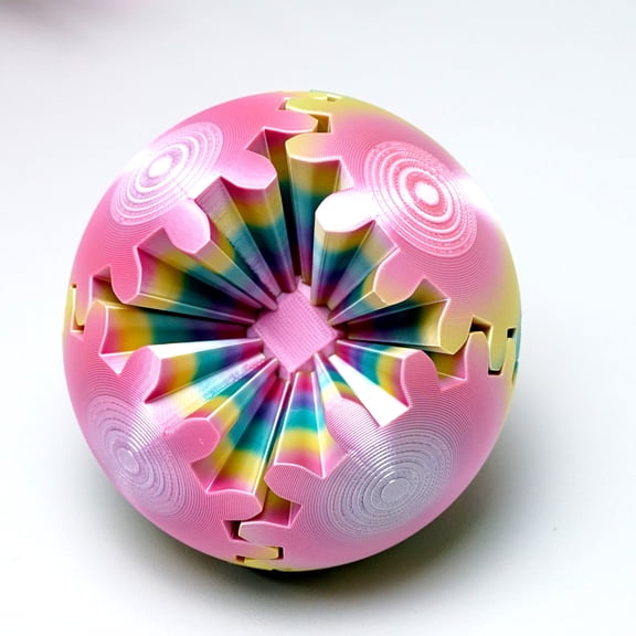 3D Printed Gear ball,Flexible Joint Animal lacertid Figurines,Realistic Eyes, Home Office Decor,Fidget Toy for Adults Teens Boy Festival Gifts