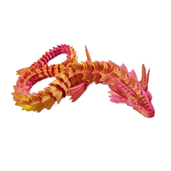 3D Printed Gem Dragon Crystal Fidget Rotatable Articulated Figure Home Decor Miniatures Creative