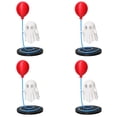 thumbnail image 1 of 3D Printed Ghost Figurine With Red Balloon, Tabletop Desk Shelf Ornament, Non Light Version, Style D., 1 of 5
