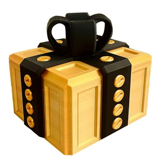 3D Printed Gifts Boxes Puzzle of Toy, 4" Annoying Gift Box with Screws, Surprise Funny Prank, Hilarious Money Card Container, Funny Desktop Ornaments, Novelty Birthday Gifts Boxes for Youth