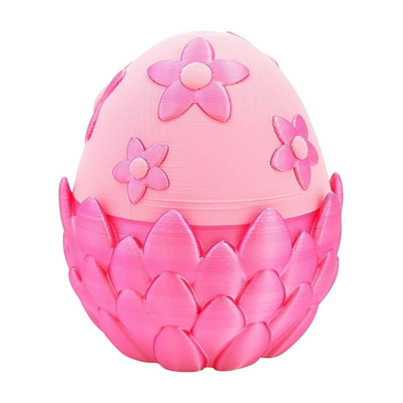 3D Printed Glacier Crystal Dragon Egg, Collectible Desktop Decoration Cute Fantasy Display Figurine Cherry Blossom Pink (Egg Only, Dragon Not Included)