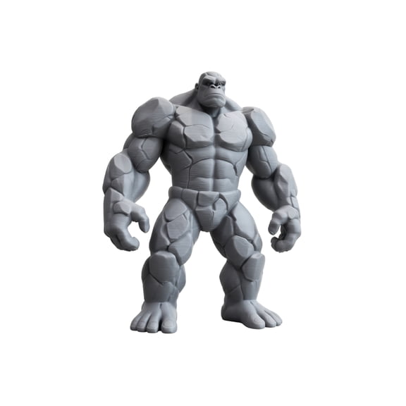 3D Printed Gorilla Action Figure Stone Collectible Statue Geek Gift for Display