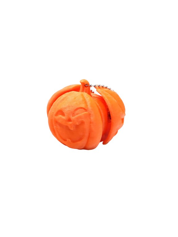 3D Printed Halloween Clicker Fidget Button Keychain Pumpkin Shape Backpack Pendant Sensory Press Toy for Daily Handling