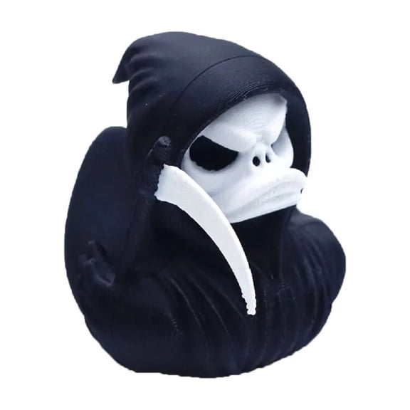 3D Printed Halloween Duck Anime Figure Handicraft Model Spooky Halloween Duck Figurine PLA Ornament Grim Reaper Duck Ornament