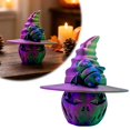 thumbnail image 1 of 3D Printed Halloween Pumpkin Witch Hat Ornament, Halloween Home Decor, Tabletop Shelf Display, Holiday Gift Accessory, Home Office Halloween Decoration Gift, Colorful, 1 of 4