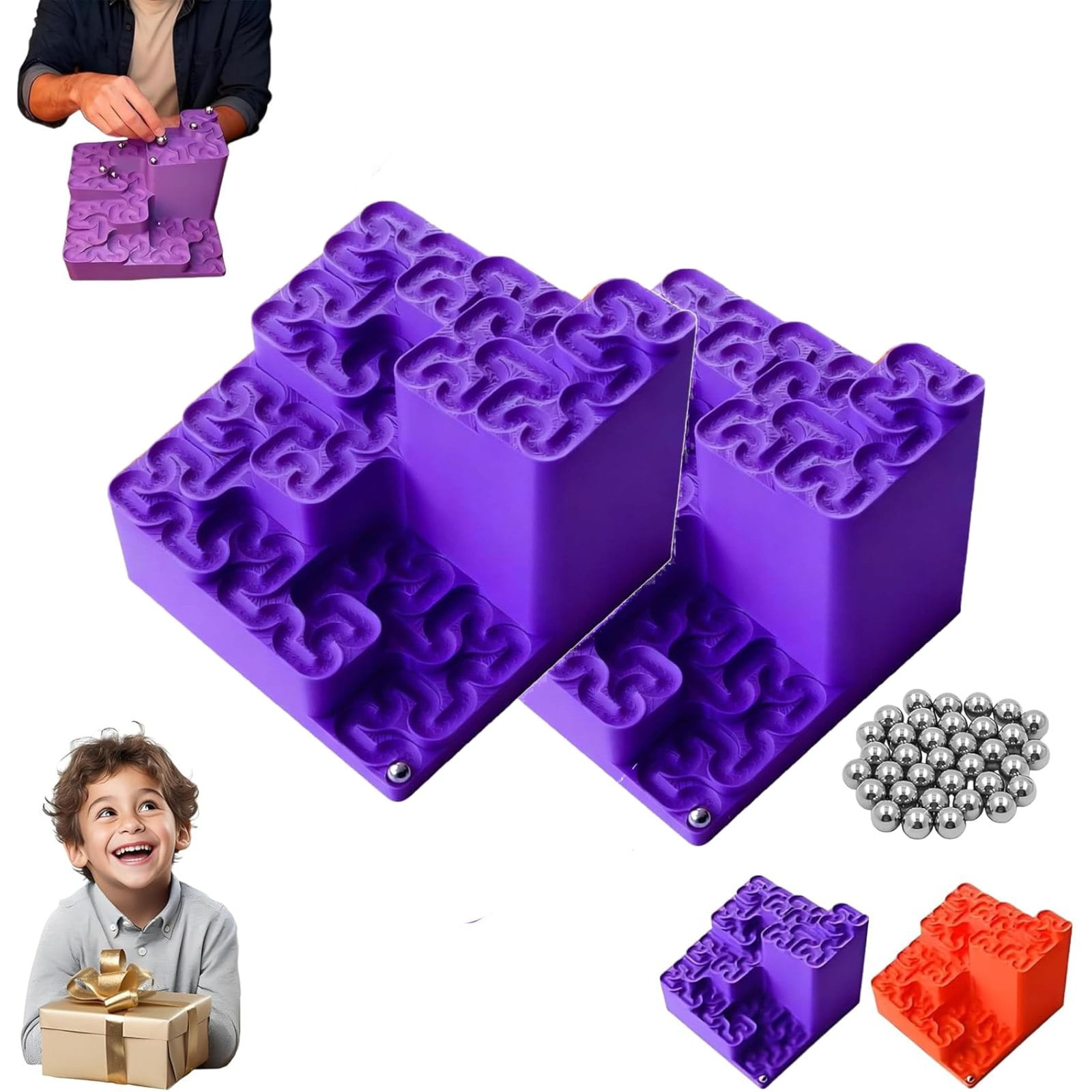 3D Printed Hilbert Curve Marble Run, Relaxing Stress Relief Ornament ...