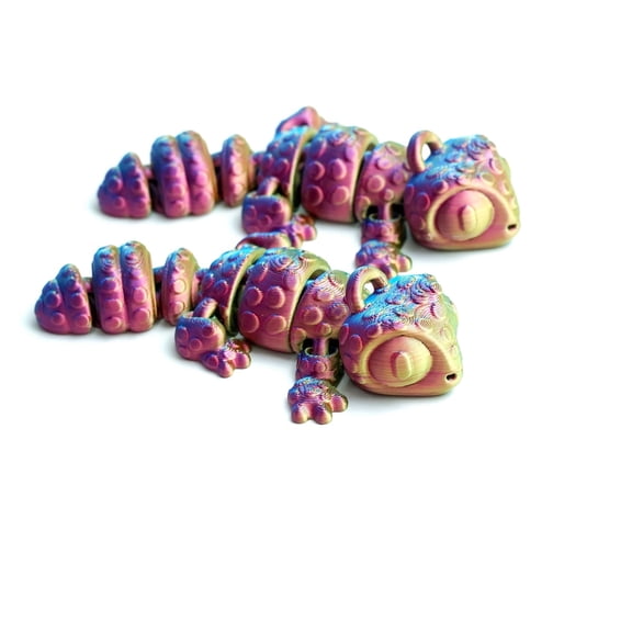 3D Printed House Lizard Ornament,Articulated Wall Gecko Flexible Joint Models