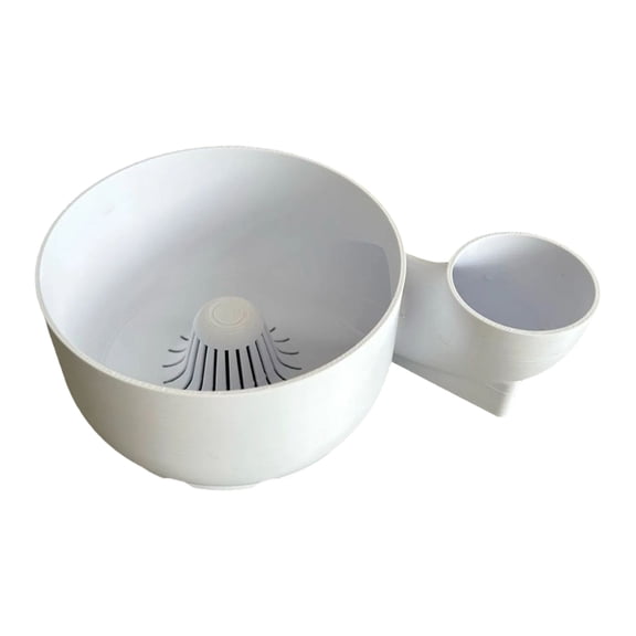 3D-Printed Hydro Bowl Fruit Washer Spinner Bowl, Automatic Rotating Vegetable Cleaner, Fruit Cleaner Bowls, Multipurpose Rinse Drain Basket for Home Kitchen Gadgets