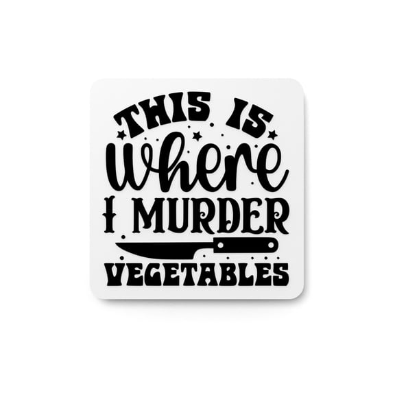 3D Printed I Murder Vegetables Sign Wall Art Durable PLA Sign For Restaurants