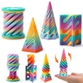 thumbnail image 1 of Joyfy 4 Pcs Impossible Cone Fidget 3D Printed Toys Flexible Pyramid Party Favors Stress Relief Autism Sensory Gifts for Kids Adults Birthday & Christmas, 1 of 8