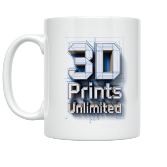 3D Printed Innovation Design - 3D Printing Enthusiast - 11 oz Ceramic Coffee Mug