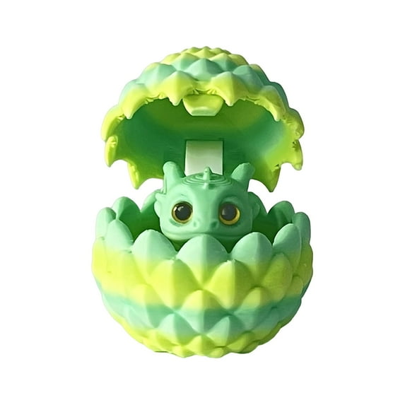3D Printed Joint Movable Dragon and Matching Egg Summer Theme for Home Decoration Hand-made Articulated Fidget Toy Ornament Crafts Model