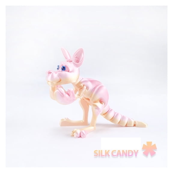 3D Printed Kangaroo Multi-Joint Rotatable Stereoscopic Kangaroo Office Desk Decoration Home Decor Animal Model Figurine Gift