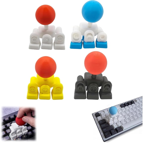 3D Printed Keyboard Joystick Keycap WASD Arcade Stick Adapter for Mechanical Keyboard, 4-Key Linkage Mod Mini Fighting Controller Retro Gaming Accessory, DIY Fighting Game Controller Mod Kit (#A)