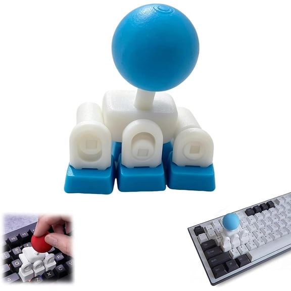 3D Printed Keyboard Joystick Keycap WASD Arcade Stick Adapter for Mechanical Keyboard, 4-Key Linkage Mod Mini Fighting Controller Retro Gaming Accessory, DIY Fighting Game Controller Mod Kit (#A)
