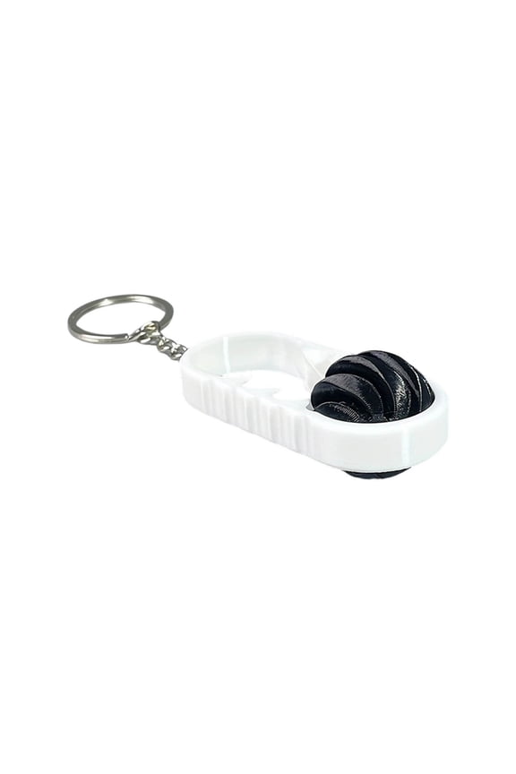 3D Printed Keychain Spiral Gear Pass Through Fractal Stress Relieving Fingertip Desktop Fidget Toy For Anxiety B