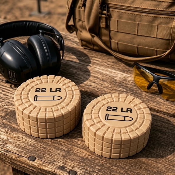 3D Printed Khaki 22LR Ammo Storage Box, 50‑Round Capacity Portable Organizer Case, 2PCS