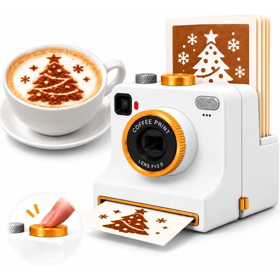3D Printed Latte Art Camera Coffee Printer with 4 Templates