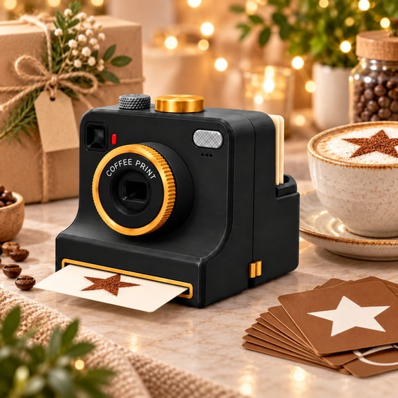 3D Printed Latte Art Camera, Portable DIY Coffee Powder Printer, Mini Food-Grade Decoration Machine for Home, Cafe & Parties