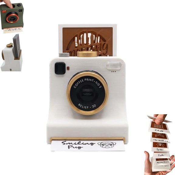 3D Printed Latte Art Camera that Prints on Coffee One-Click Stencil Tool