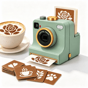 3D Printed Latte Art Stencil Printer, Coffee Printer for Cappuccino and Hot Chocolate, Durable Printed Stencil Machine for Coffee Lovers